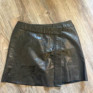 Joie Black Faux Leather Mini Skirt